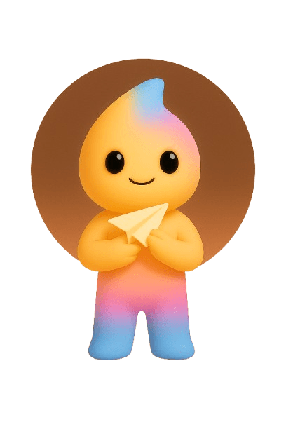 Flux holding a paper plane